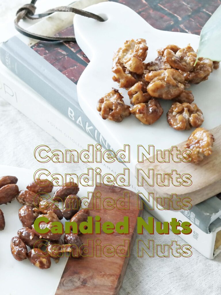 candied nuts, almond and walnuts