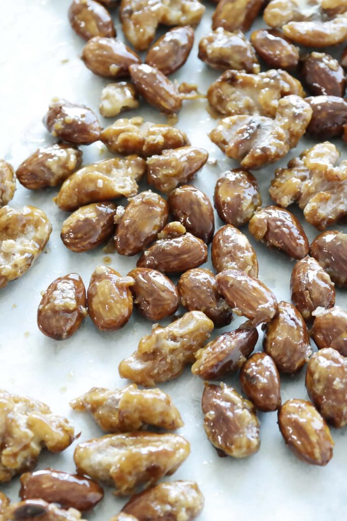 nuts coated with caramel