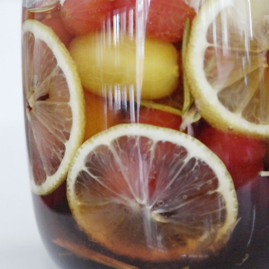 tomato preserves in a glass jar