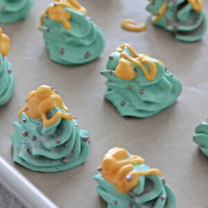 christmas, meringue, cookies, colorful cookie