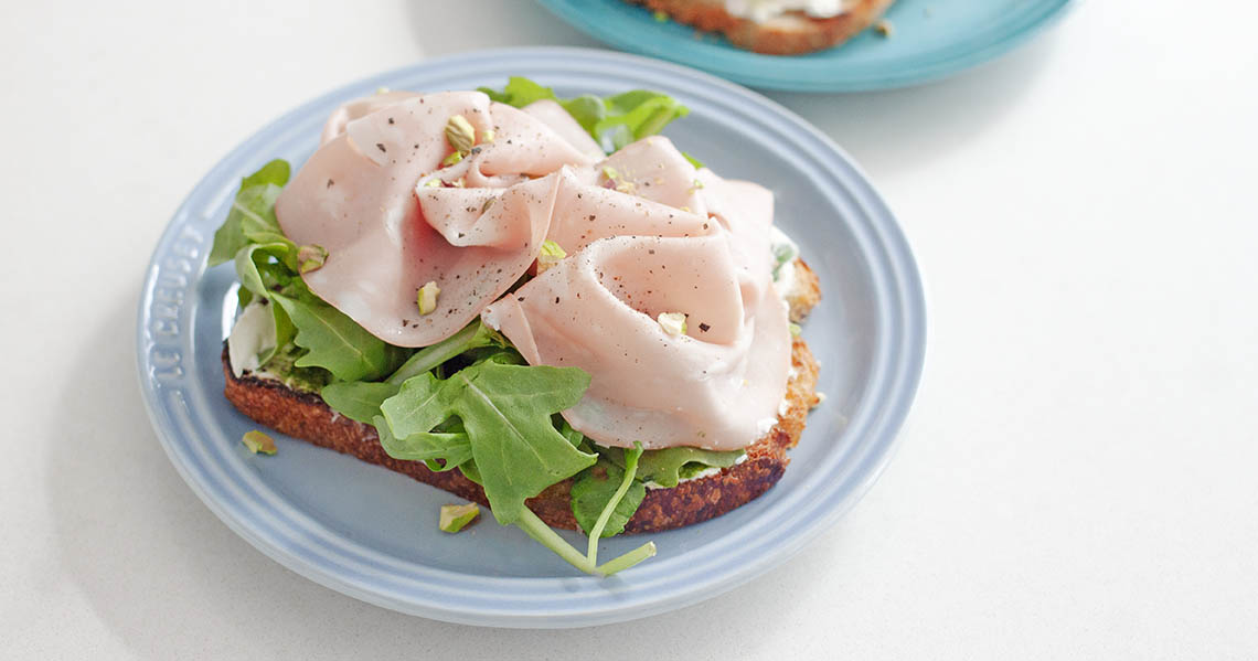 mortadella-open-sandwich